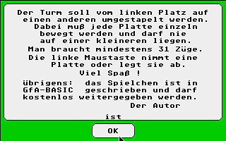 Turm von Hanoi atari screenshot
